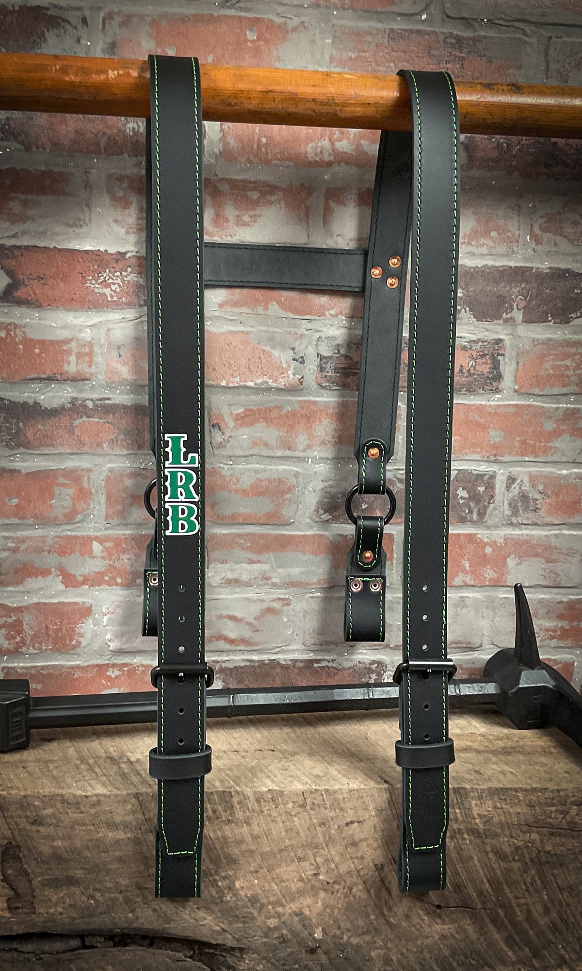 Firefighter Leather H - Back Suspenders - Box 31 Leatherworks