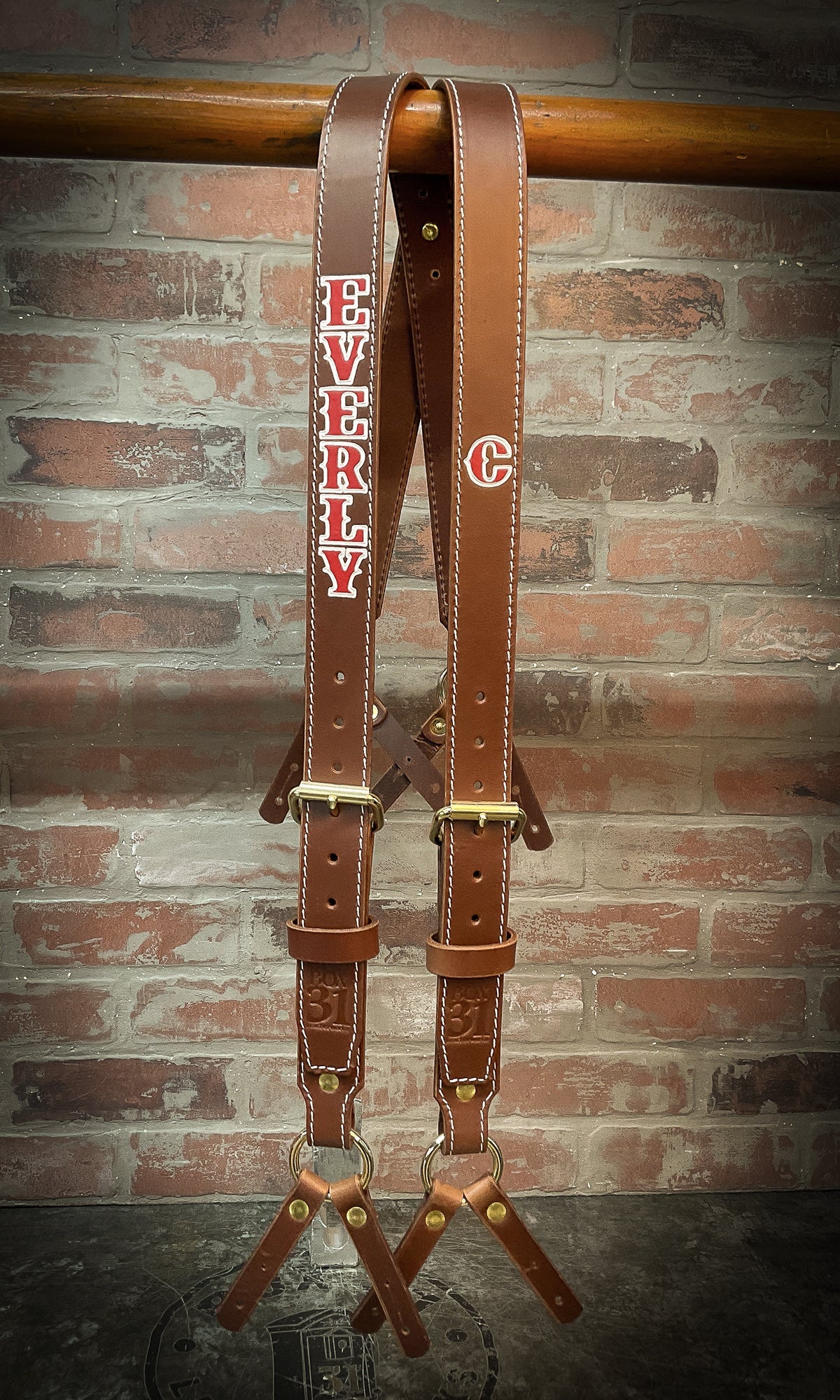 Firefighter Leather X - Back Suspenders - Box 31 Leatherworks