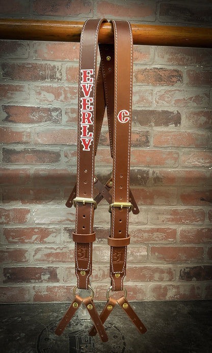 Firefighter Leather X - Back Suspenders - Box 31 Leatherworks