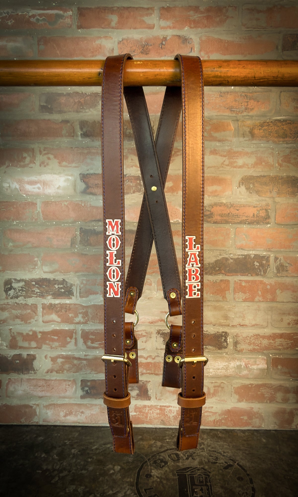 Firefighter Leather X - Back Suspenders - Box 31 Leatherworks
