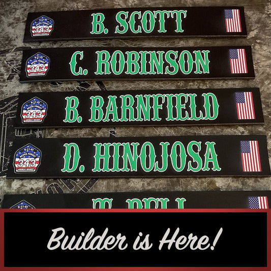 Firefighter Locker Tag – Custom Name (Leather or ABS) - Box 31 Leatherworks