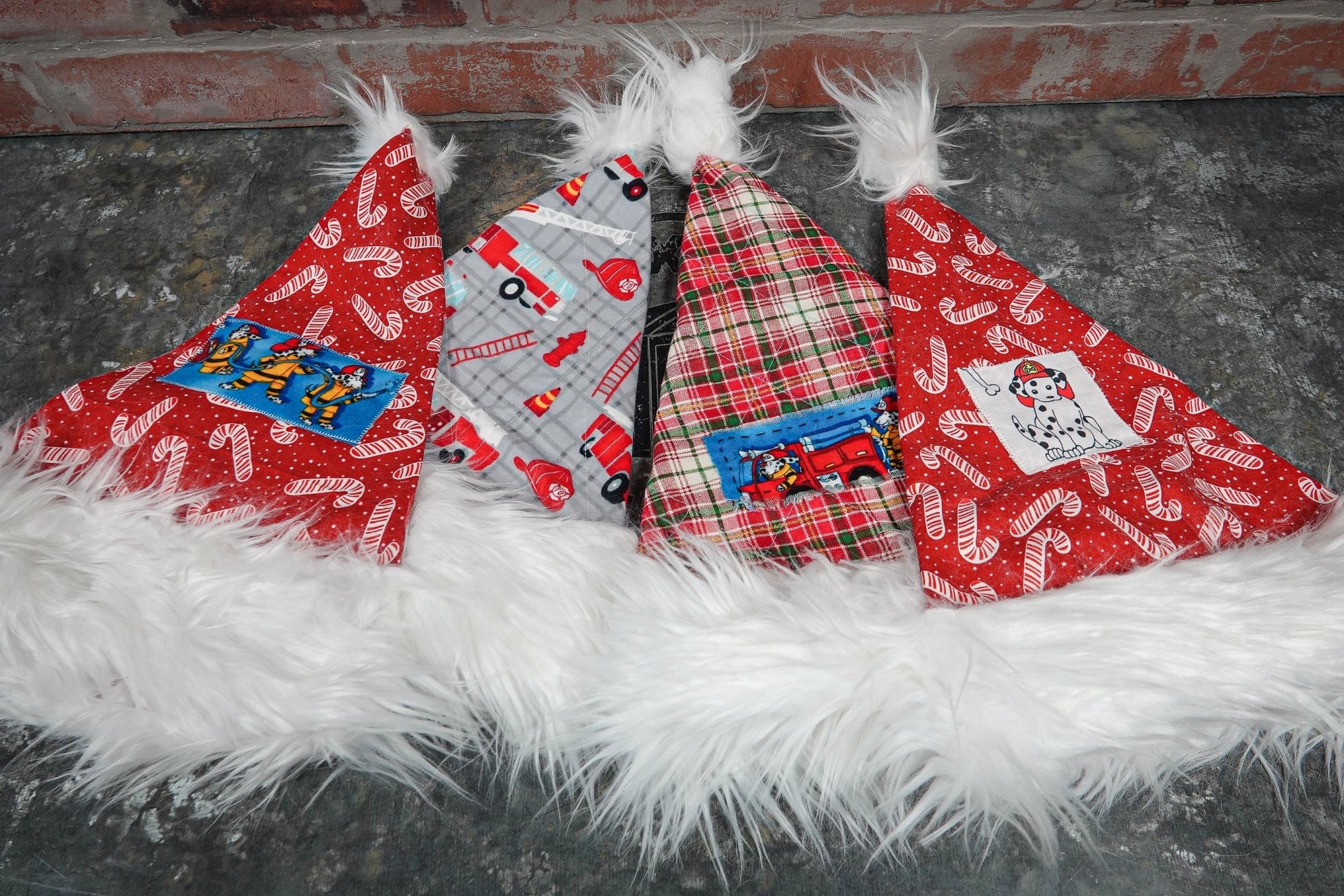 Firefighter Themed Santa Hats - Box 31 Leatherworks