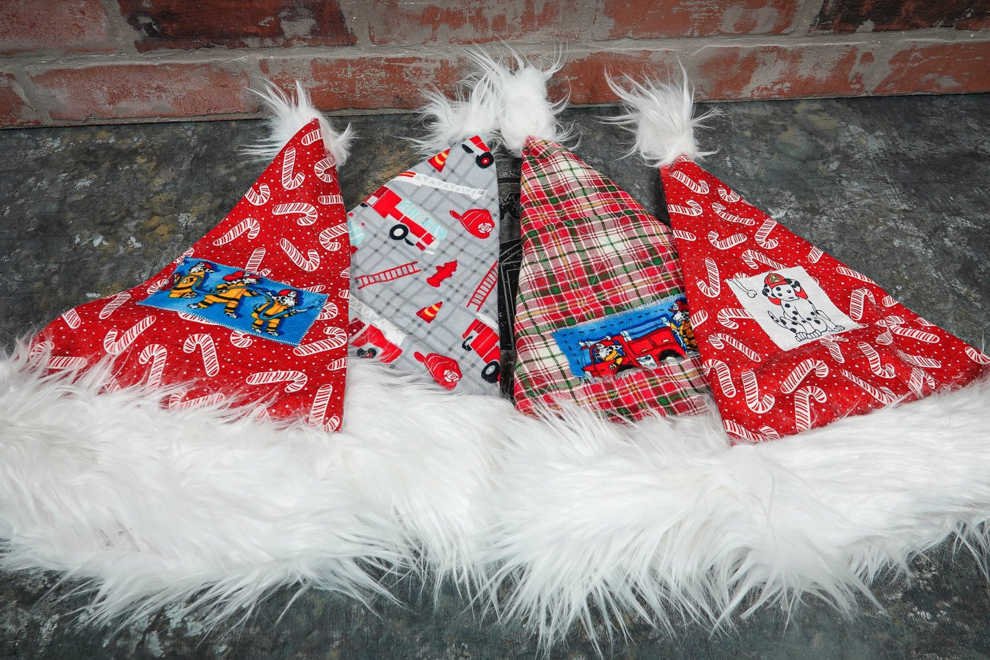 Firefighter Themed Santa Hats - Box 31 Leatherworks