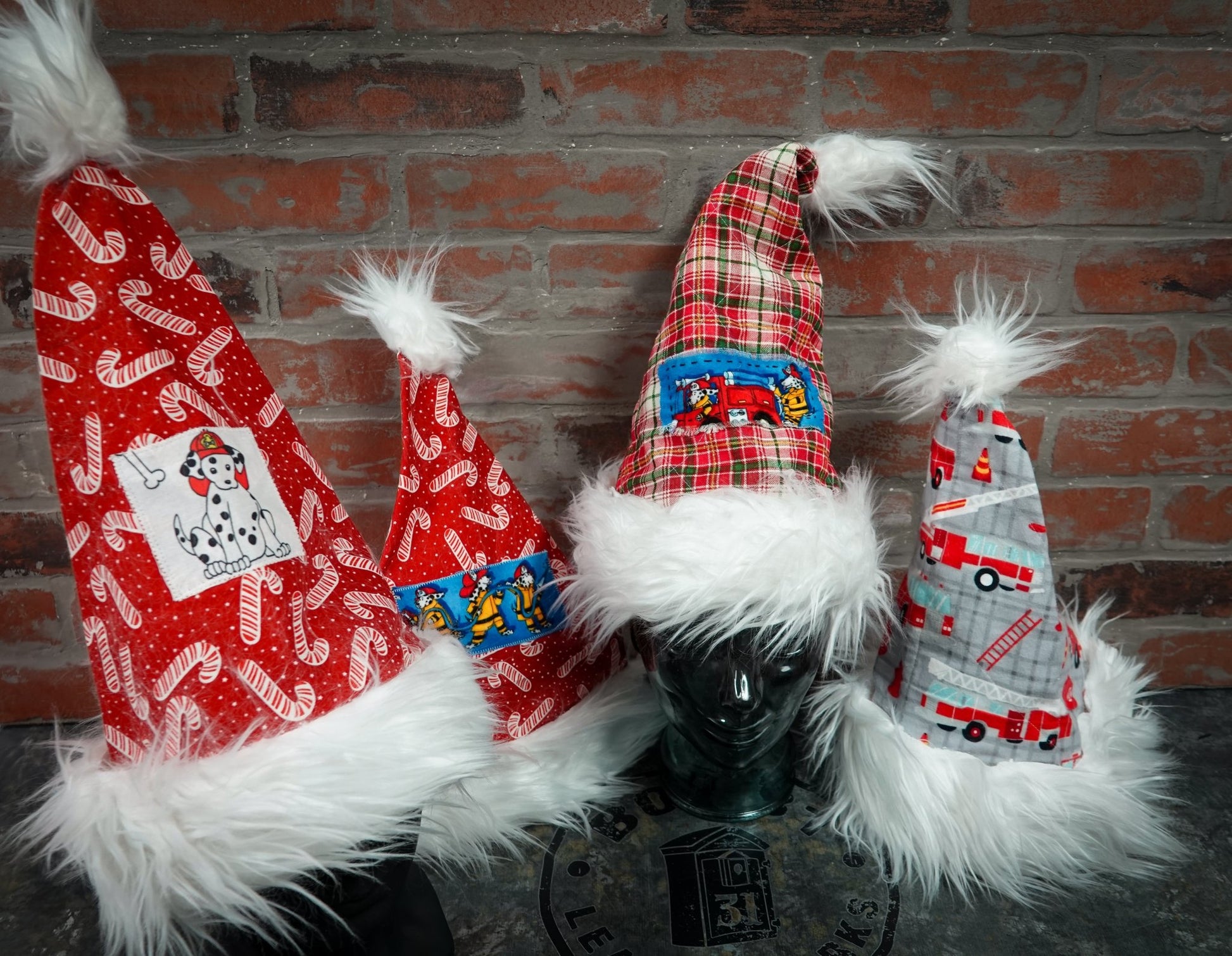 Firefighter Themed Santa Hats - Box 31 Leatherworks