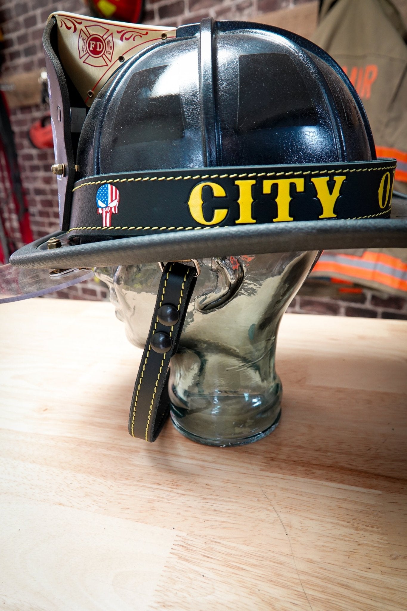 Hand - Painted Helmet Band - Box 31 Leatherworks