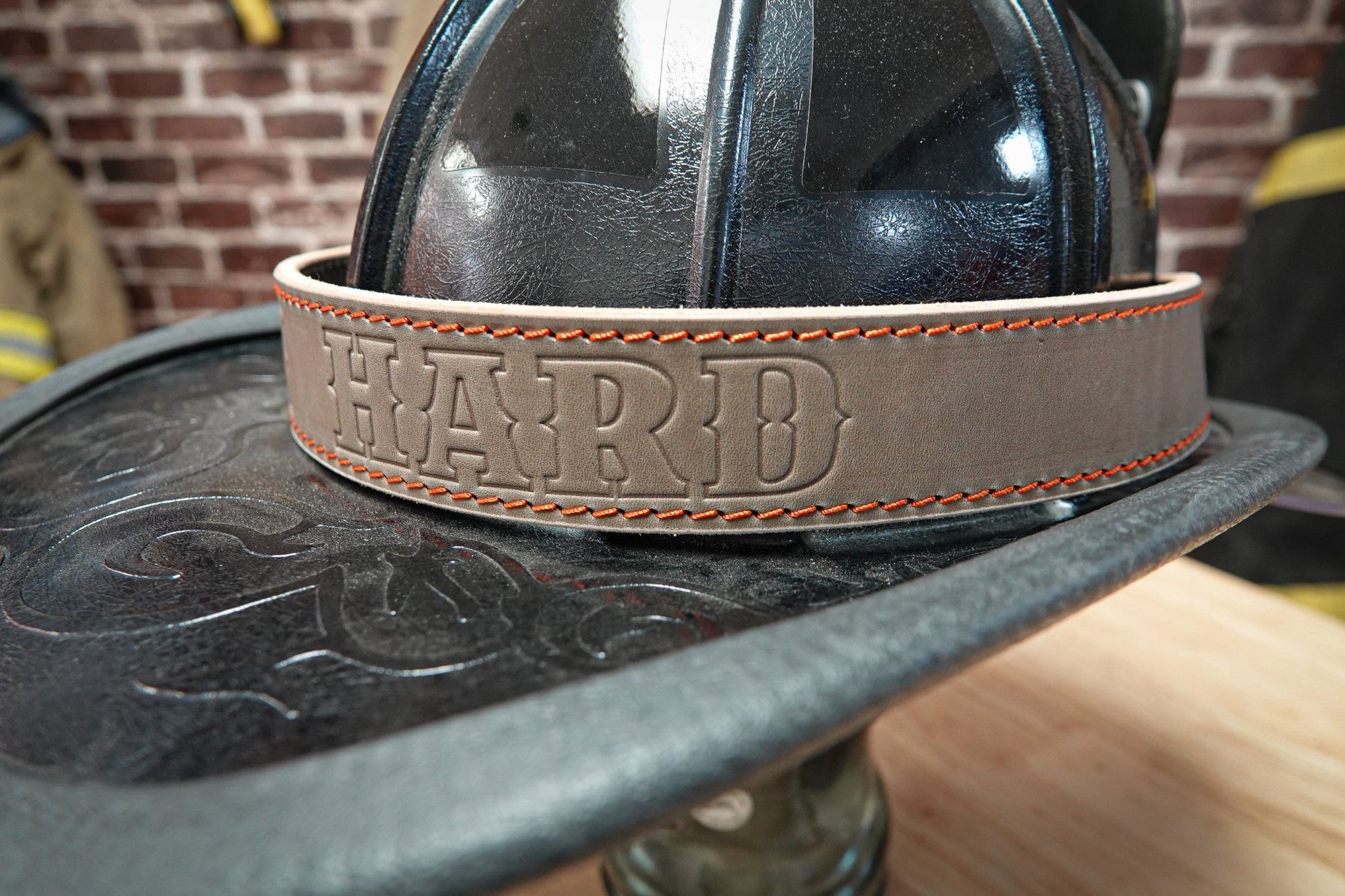 Hand - Painted Helmet Band - Box 31 Leatherworks