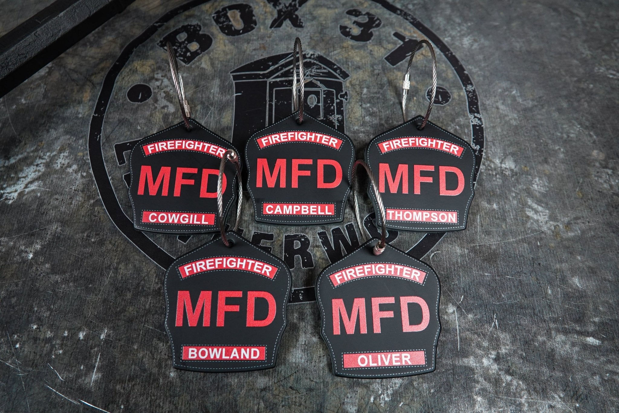 Firefighter Helmet Front Keychain – Box 31 Leatherworks