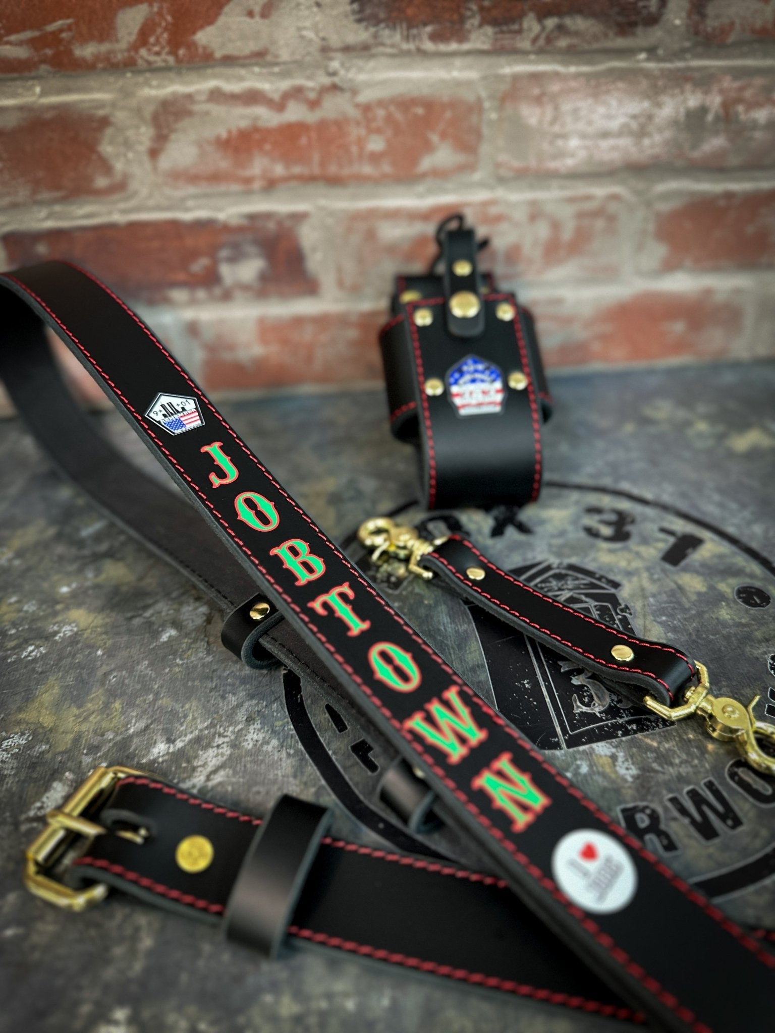 Hi - Def Leather Radio Strap Combo — Custom Fire Service Leather - Box 31 Leatherworks