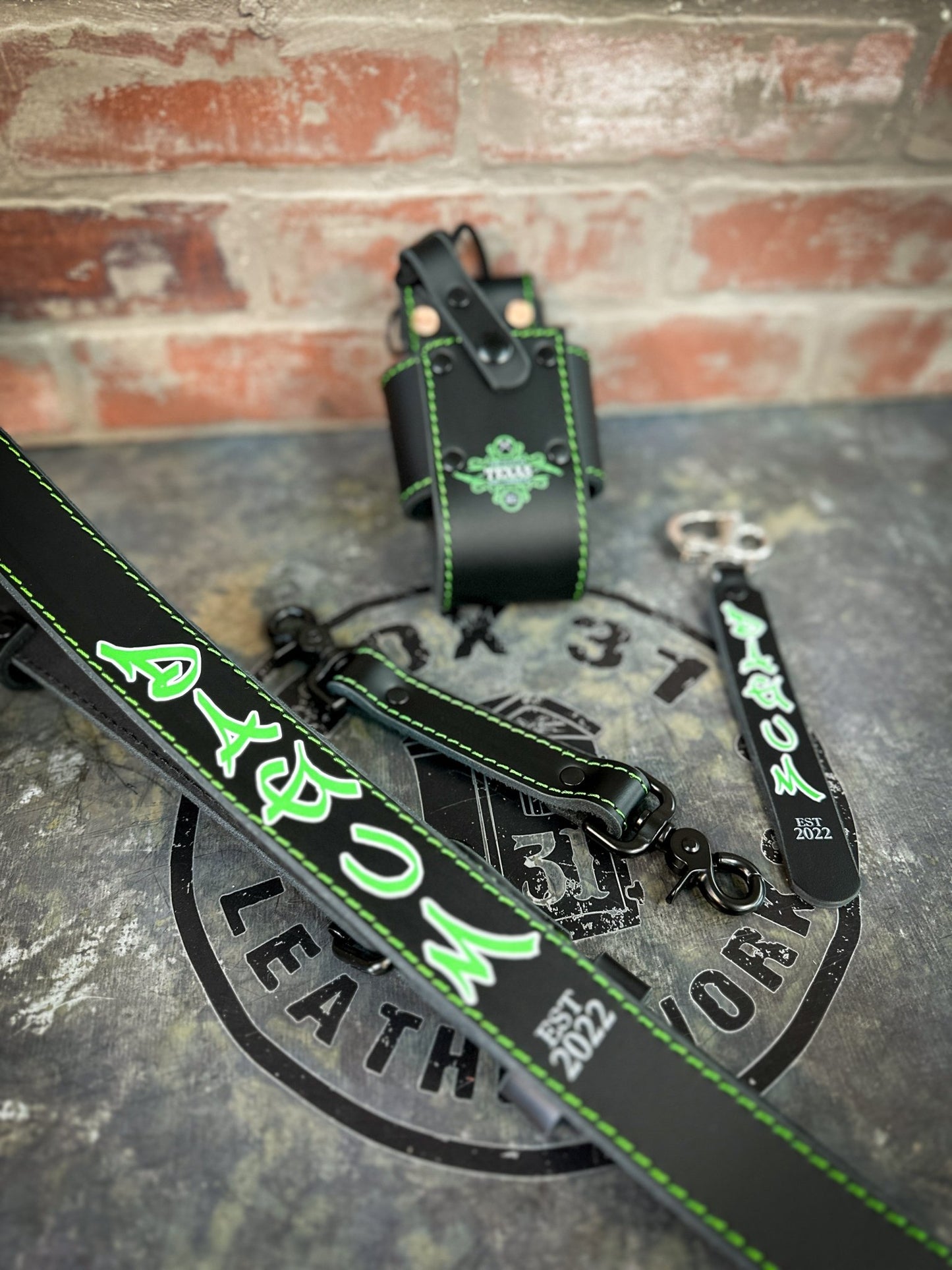 Hi - Def Leather Radio Strap Combo — Custom Fire Service Leather - Box 31 Leatherworks