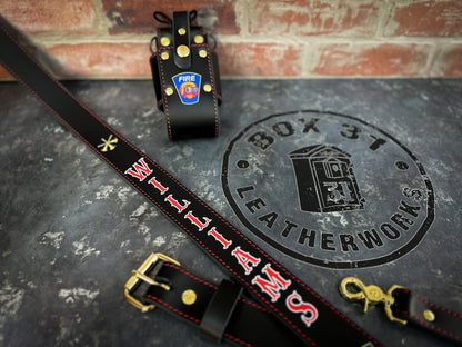 Hi - Def Leather Radio Strap Combo — Custom Fire Service Leather - Box 31 Leatherworks