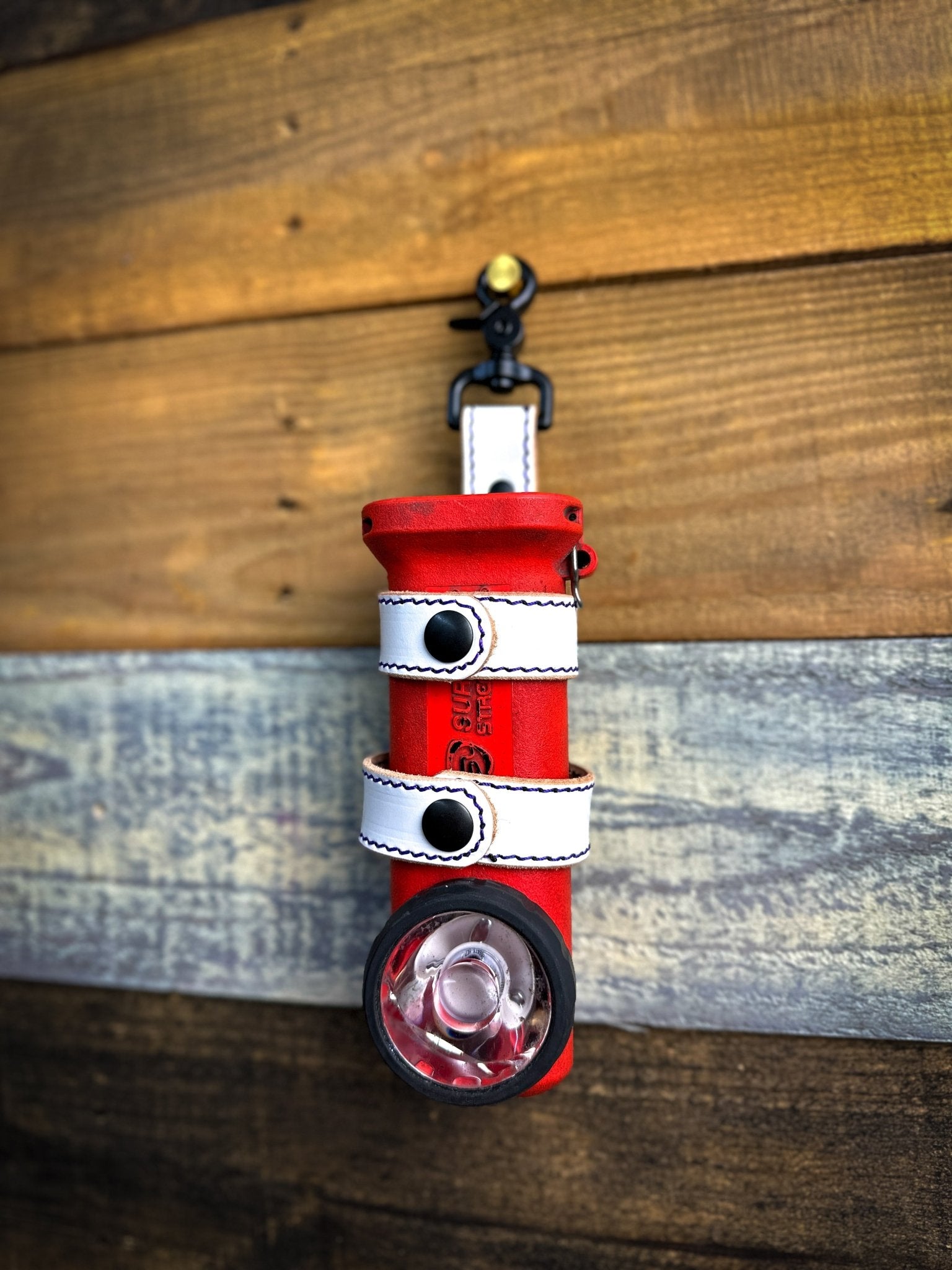 Inverted Leather Flashlight Holder - Box 31 Leatherworks