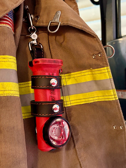 Inverted Leather Flashlight Holder - Box 31 Leatherworks