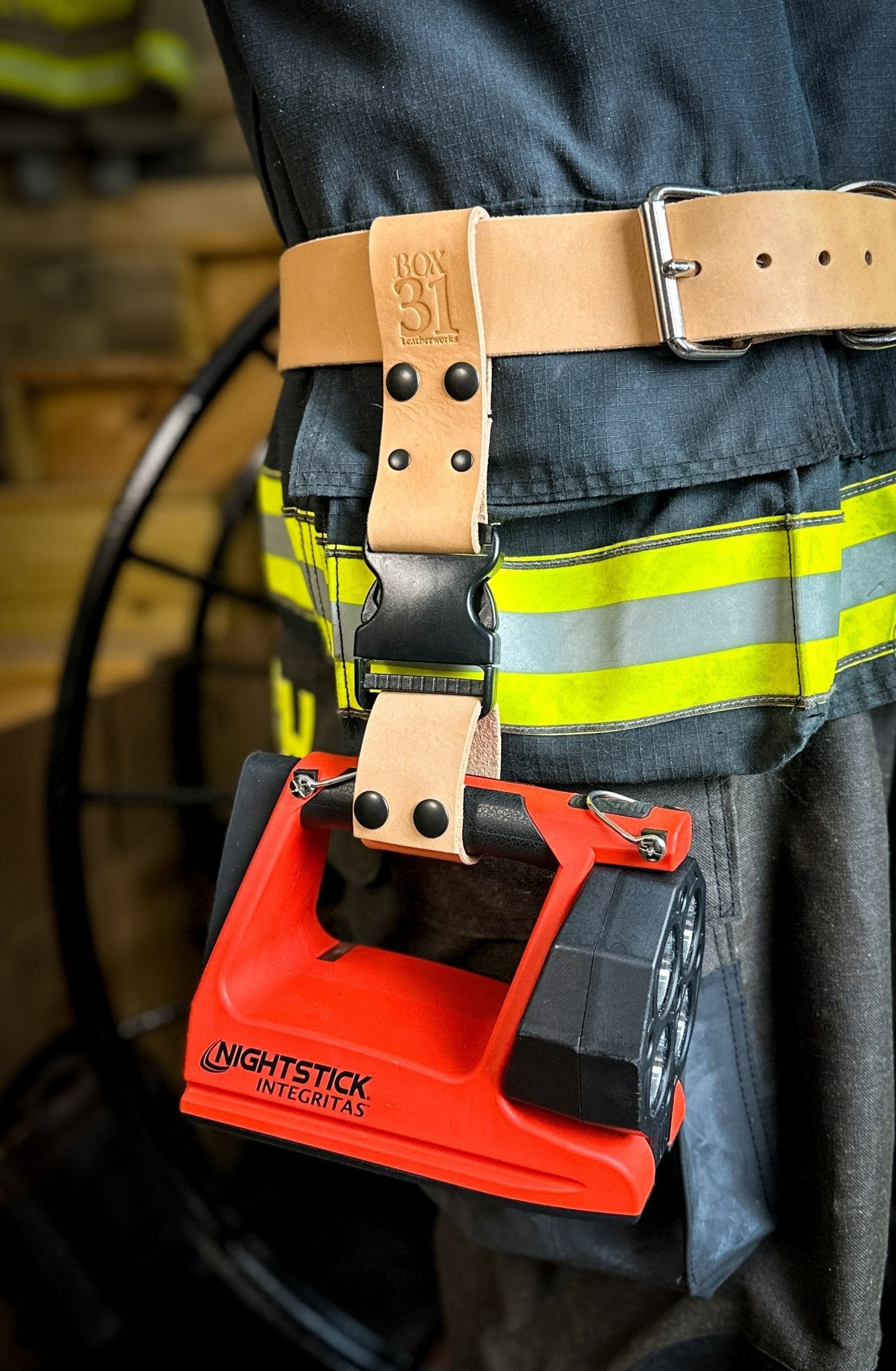 Firefighter Leather Box Light Strap – Box 31 Leatherworks