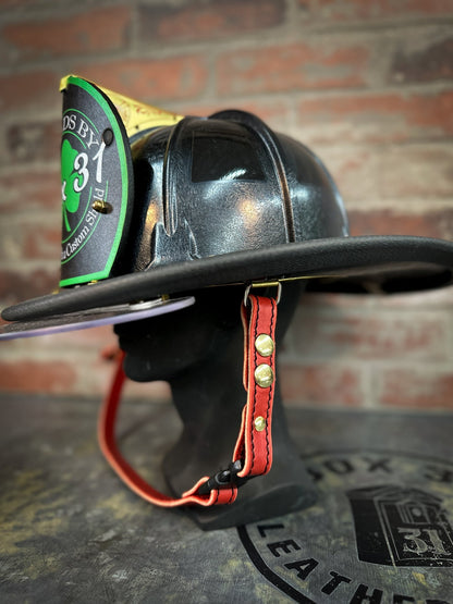 Leather Chin Straps – Fire Service Edition - Box 31 Leatherworks