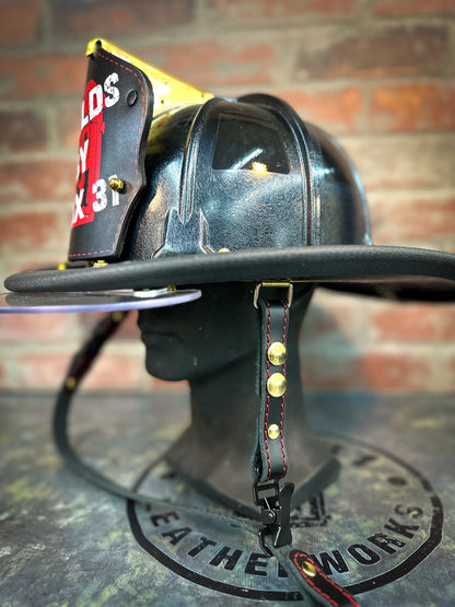 Leather Chin Straps – Fire Service Edition - Box 31 Leatherworks