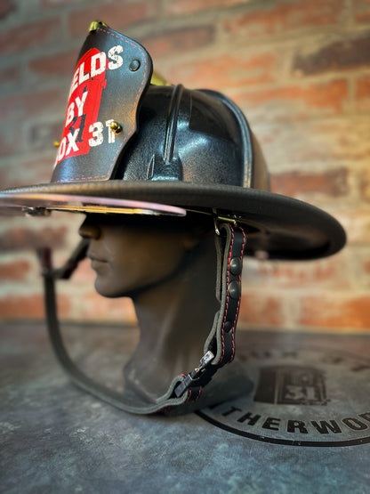 Leather Chin Straps – Fire Service Edition - Box 31 Leatherworks
