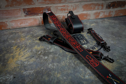 Leather Radio Strap – Hand - Painted Fire Service Edition - Box 31 Leatherworks