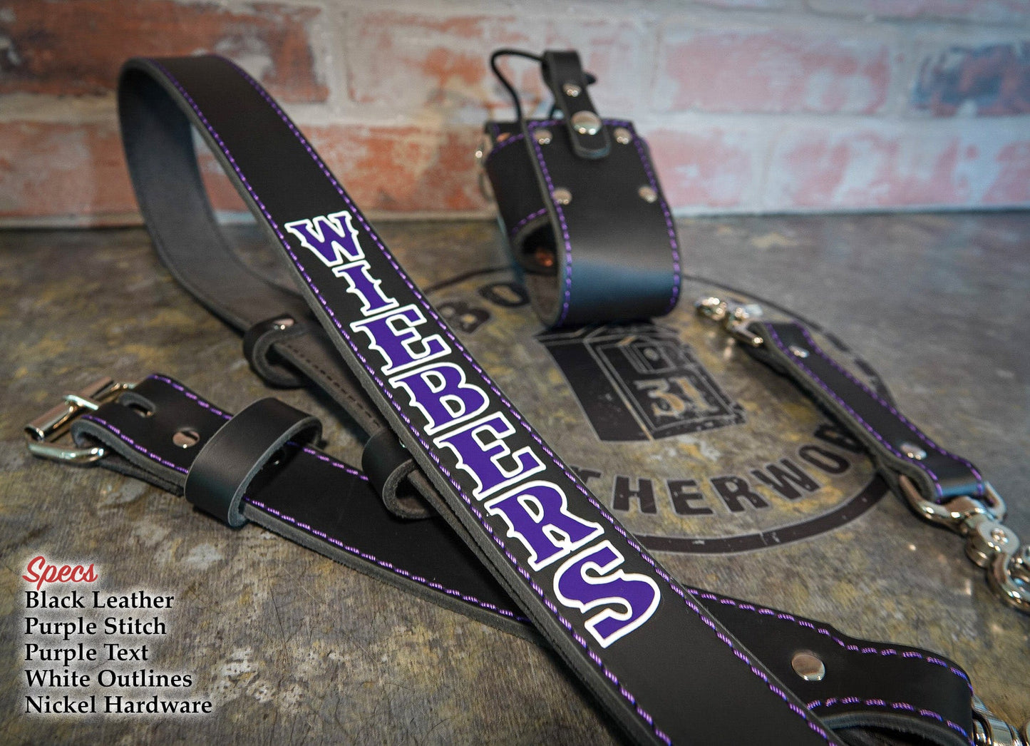 Leather Radio Strap – Hand - Painted Fire Service Edition - Box 31 Leatherworks