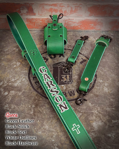 Leather Radio Strap – Hand - Painted Fire Service Edition - Box 31 Leatherworks