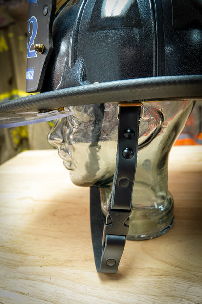 NEXT DAY Leather Chin Strap - QUICK RELEASE STYLE - Chicago Screws - Box 31 Leatherworks