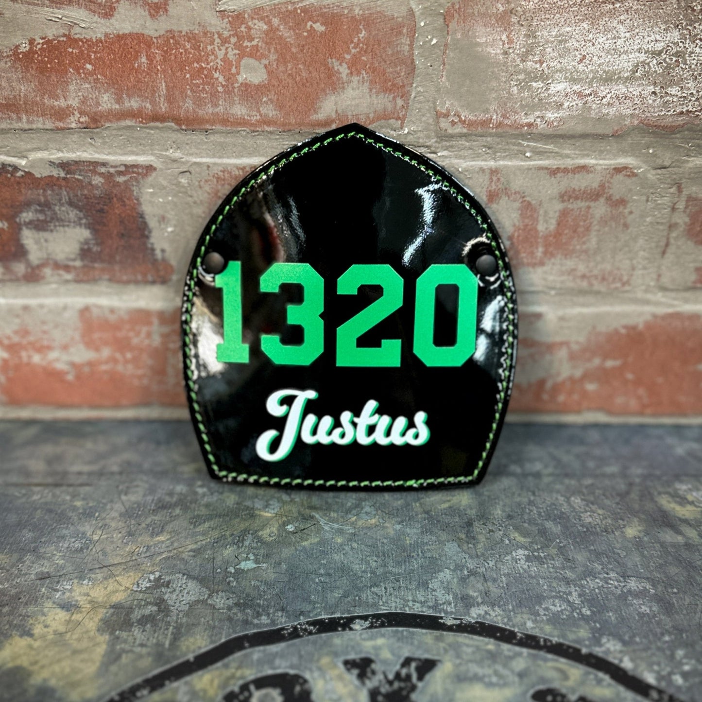 Patent Leather Boston Style Shields - Box 31 Leatherworks