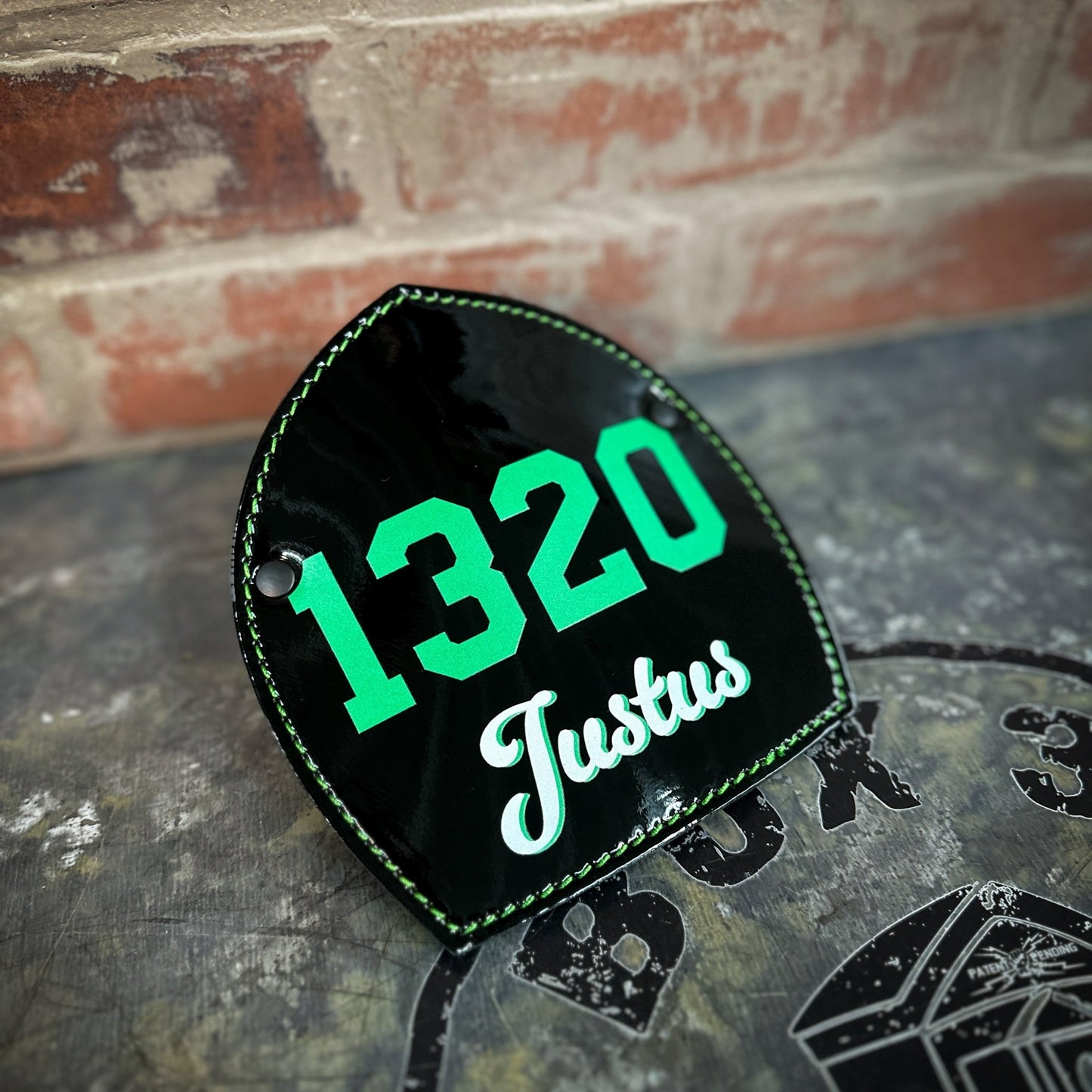 Patent Leather Boston Style Shields - Box 31 Leatherworks