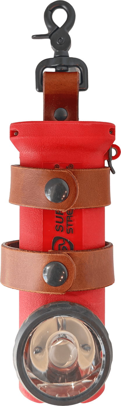 Ready-to-Ship Inverted Leather Flashlight Holder - Box 31 Leatherworks