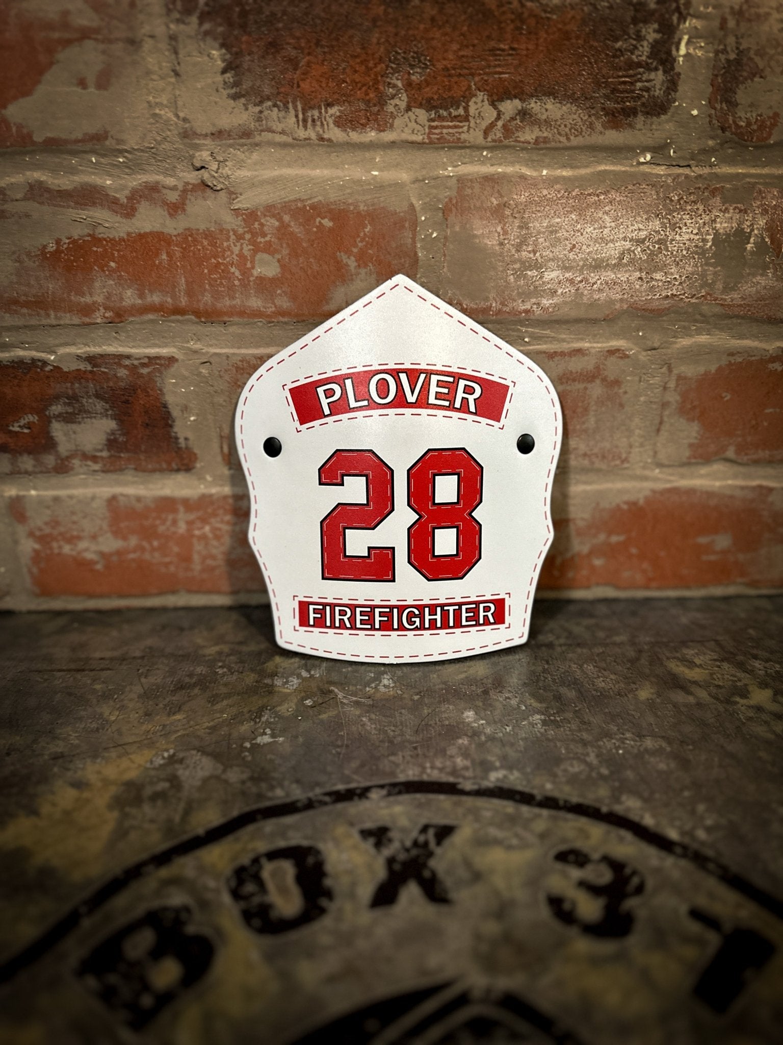 Traditional Panel Shield (1 - 1 Panel) Leather Helmet Front - Box 31 Leatherworks