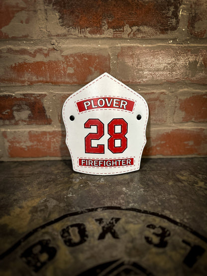 Traditional Panel Shield (1 - 1 Panel) Leather Helmet Front - Box 31 Leatherworks