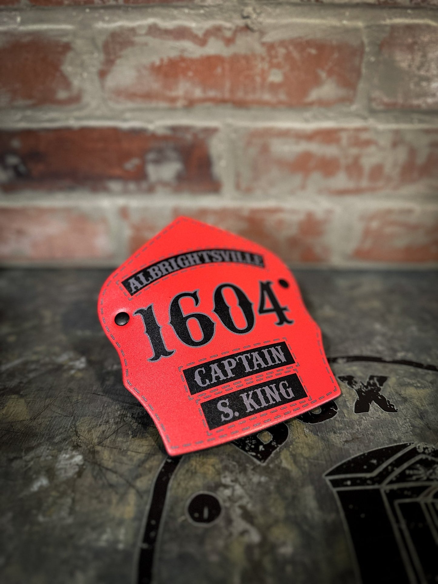 Traditional Panel Shield (1 - 2 Panel) Leather Helmet Front - Box 31 Leatherworks