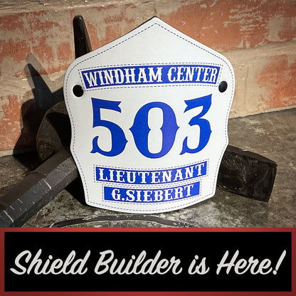 Traditional Panel Shield (1 - 2 Panel) Leather Helmet Front - Box 31 Leatherworks