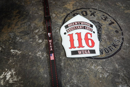 Traditional Panel Shield (2 - 1 Panel) Leather Helmet Front - Box 31 Leatherworks