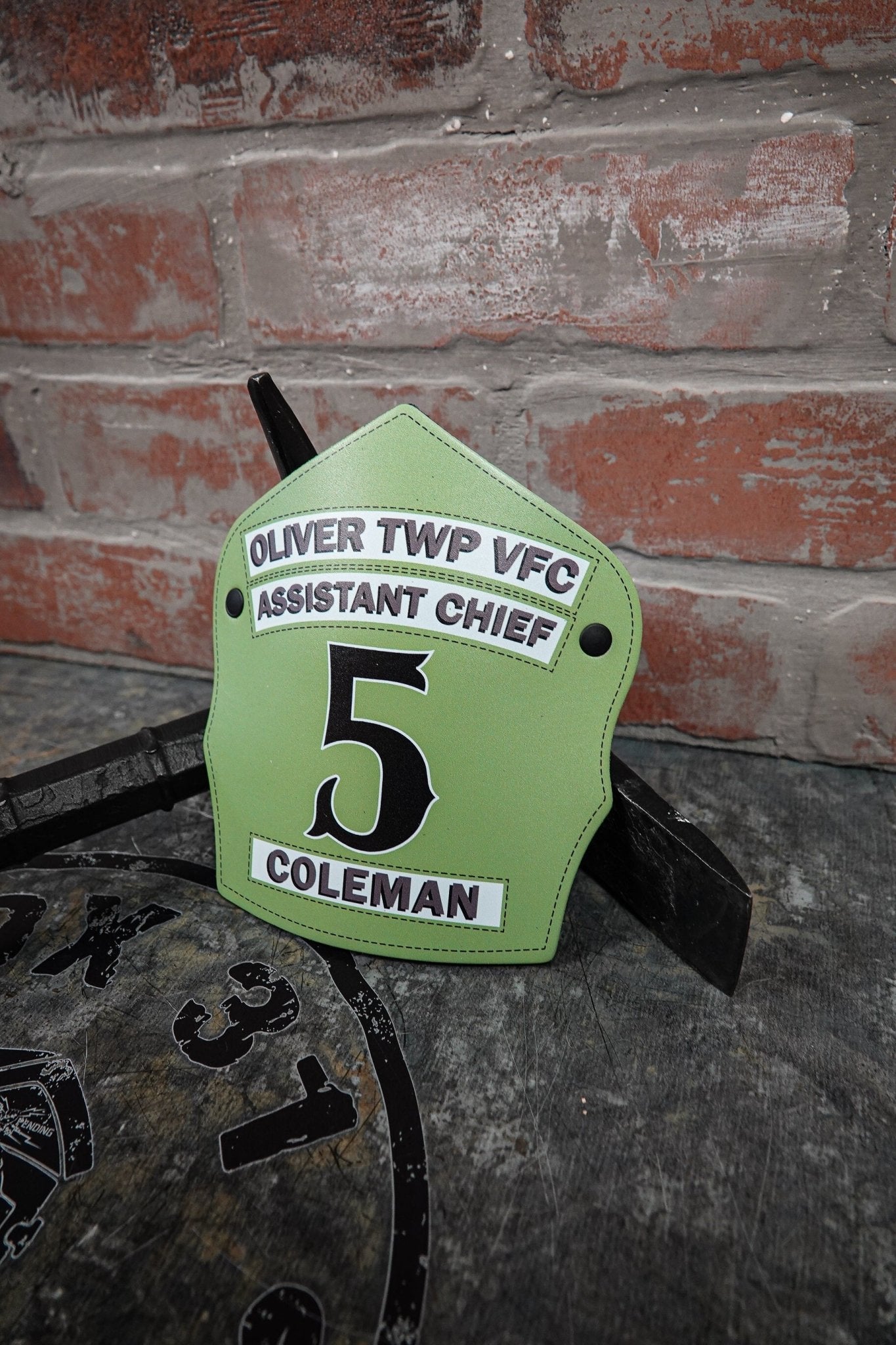 Traditional Panel Shield (2 - 1 Panel) Leather Helmet Front - Box 31 Leatherworks