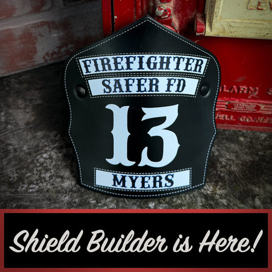 Traditional Panel Shield (2 - 1 Panel) Leather Helmet Front - Box 31 Leatherworks