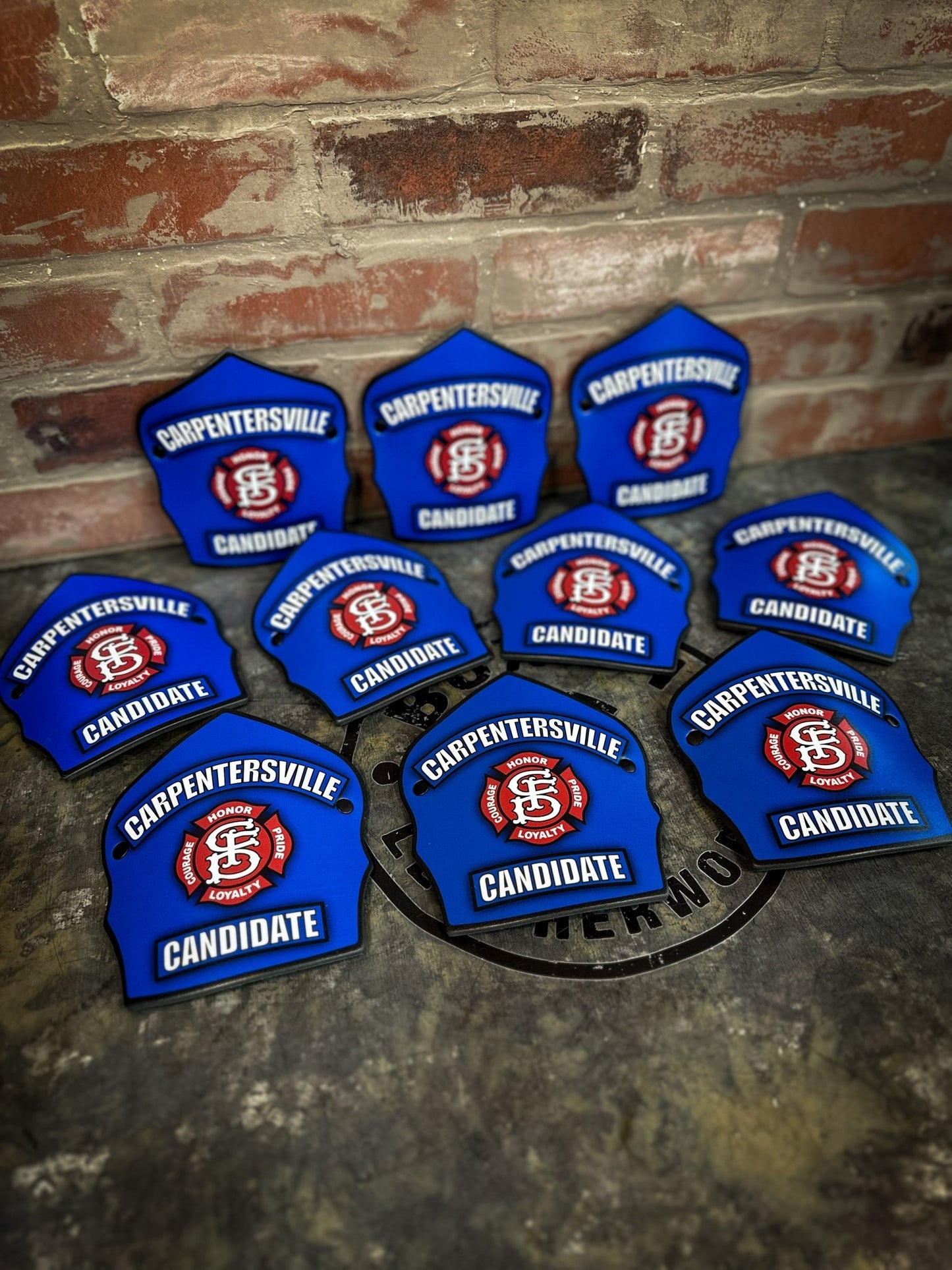 Traditional Shield - Custom Designed Leather Helmet Front - Box 31 Leatherworks