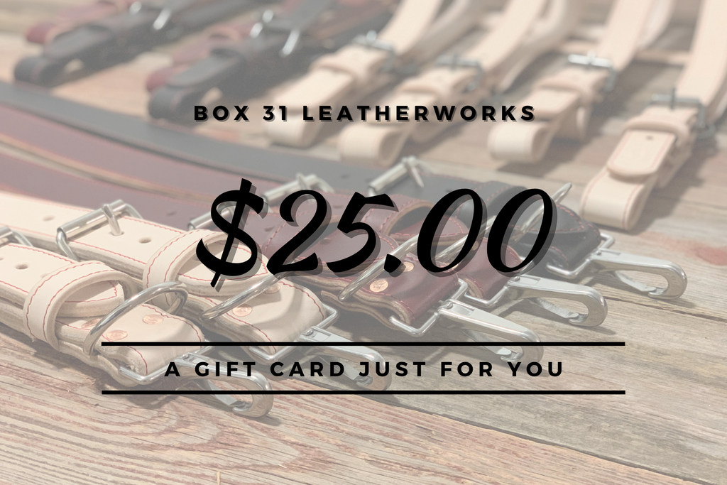 Box 31 Leather $25 Gift Card
