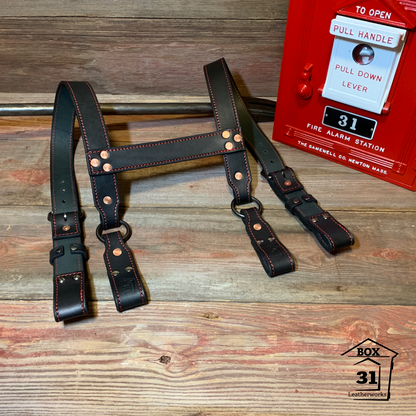 Leather H-Back Suspenders