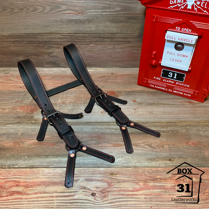 Leather H-Back Suspenders