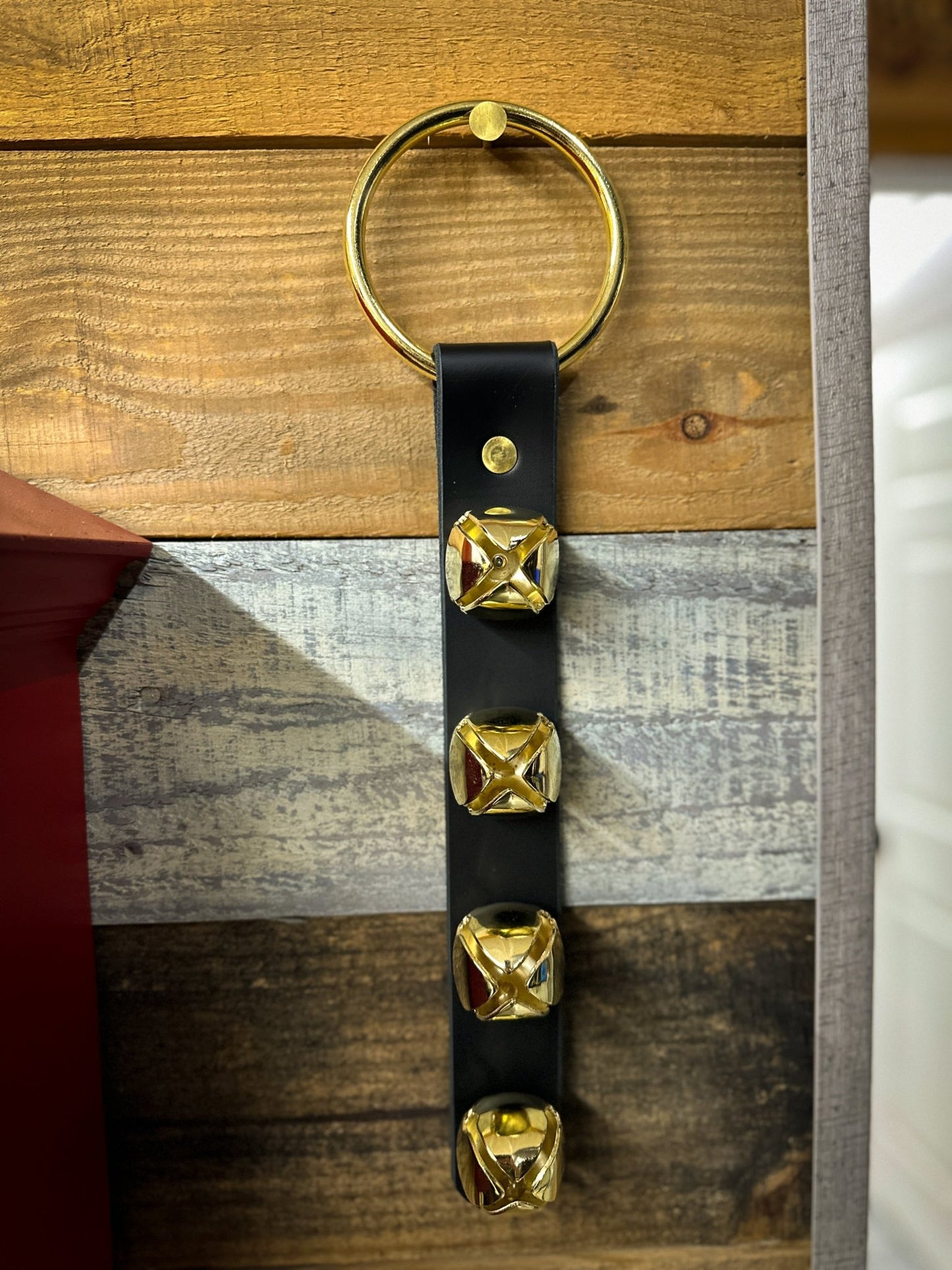 Christmas Sleigh Bells Door Hangers - Box 31 Leatherworks