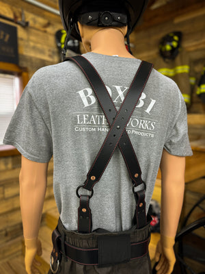 Leather X-Back Suspenders
